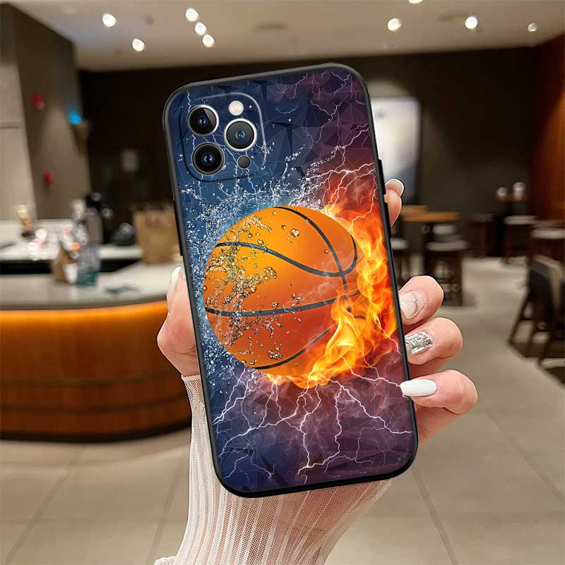 UP13 Basketball Art Shoot New High-End Shell Phone Case for iPhone 16 15 14 13 12 Pro Max Plus Mini