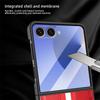 Чехол для телефона из высококачественной кожи с тиснением под личи для Samsung Galaxy Z Flip 7 со слотом для карт, противоударный чехол-накладка для защиты от падений, задняя крышка