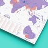 Luckies Острая карта мира SUCK UK Панель, 42x30см, Фиолетовый,