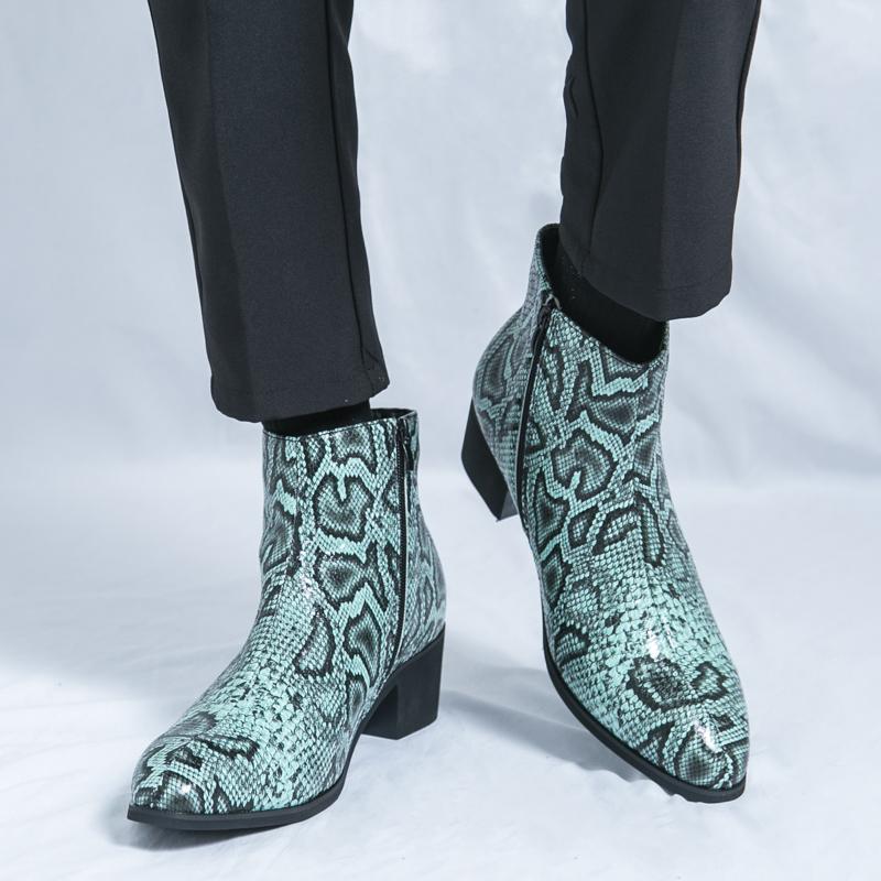 Мужские кожаные кеды с высоким верхом, на толстой подошве, в модном дизайнерском стиле, для ночного клуба, взрослые, большие размеры 38-46, классические черные ботинки