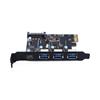 4-портовая PCI-E на 1x Type-C 3x Type-A USB3.0 4-портовая PCI-Express гостевая карта с внутренним 19-контактным разъемом