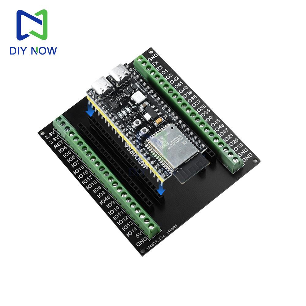 Плата расширения GPIO для разработки IoT на ESP32 S3, 44-контактная, для платы разработки ядра ESP32 S3 N8R2/N16R8, совместимая с DevKitC-1