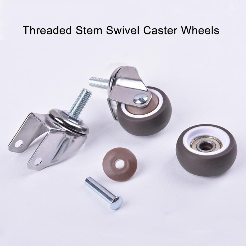 4PCS TPE Rubber Furniture Castor 1.5" / 2" Wheel Rubber Castor  for Baby Bed