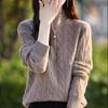 Women's Cashmere Sweater Qinghe Cashmere 30% Cashmere 70% Wool Autumn and Winter Pullover Warm and Fashionable