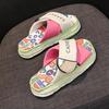Thick-soled Cool Slippers for Women's Summer Wear 2025 New Super-hot European Graffiti Beach Sandals Step On Shit Feeling
