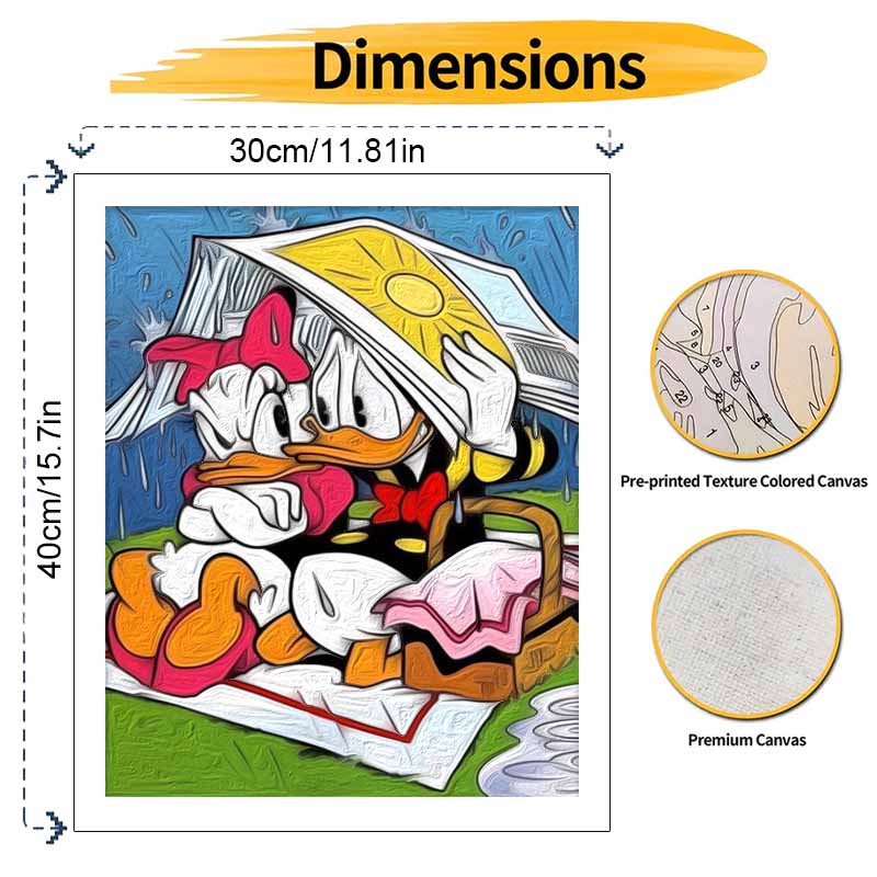 Disney oil painting digital painting art kit Donald Duck Daisy Duck handmade diy painting home decoration gift