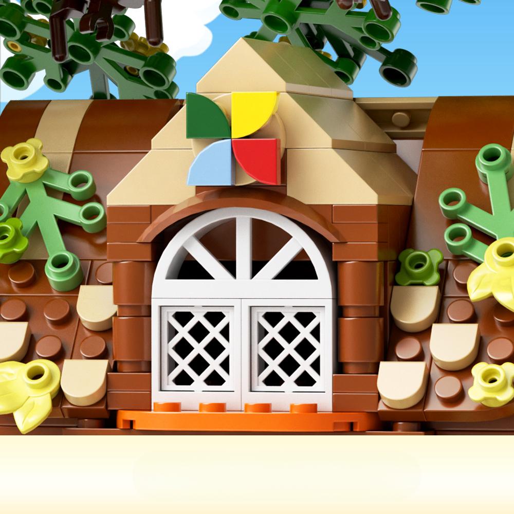 Набор строительных блоков для модели домика на дереве 3196 шт., набор строительных кирпичей для дома в лесу, набор с видом на улицу, подарок для детей и взрослых