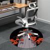 1pc Ghost Flowers Office Round Area Rug,  Mat Suitable For Office, Under Office Chairs Bedroom Living Room Home Decor, Room Deco