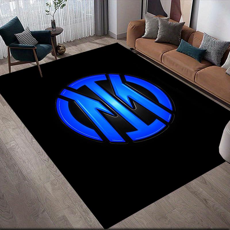 Inter Milan Home Sofa Decoration for Living Room & Bedroom, Non‑Slip Play Flannel Floor Mat for Game Room