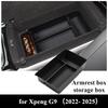 For Xpeng G9 2022-2025 Armrest Central Control Storage Box Console Screen Cup Holder Door Storage Box Car Interior Accessories