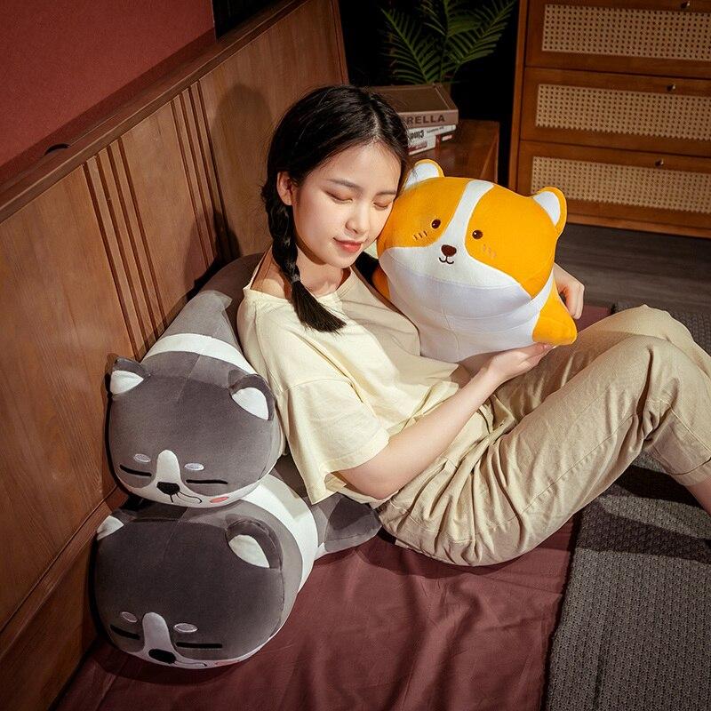 Kawaii кролик Шиба ину хаски свинья кошка плюшевые игрушки мягкая подушка диванная подушка мягкие куклы хороший подарок для девочек
