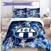 FC Zürich Printed 3PCS Bedding Set Breathable Duvet Cover with Pillowcases Decorative Bed Linen for Bedroom Home