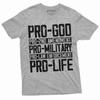 Men's Pro Gun Pro 2nd Amendment T-shirt Constitution Tee Shirt Pro Life Shirt