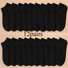 High Quality12 Pairs Unisex Solid Color Low-Cut Boat Socks - Summer No-Show Ankle Socks for Men & Women, Colors (,,) - Bulk Pack for Sneakers,, Boat