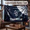 Space Cosmic Theme Throw Blanket Custom Name Text Personalized Blanket Soft Cozy Blanket for Home Sofa Bed