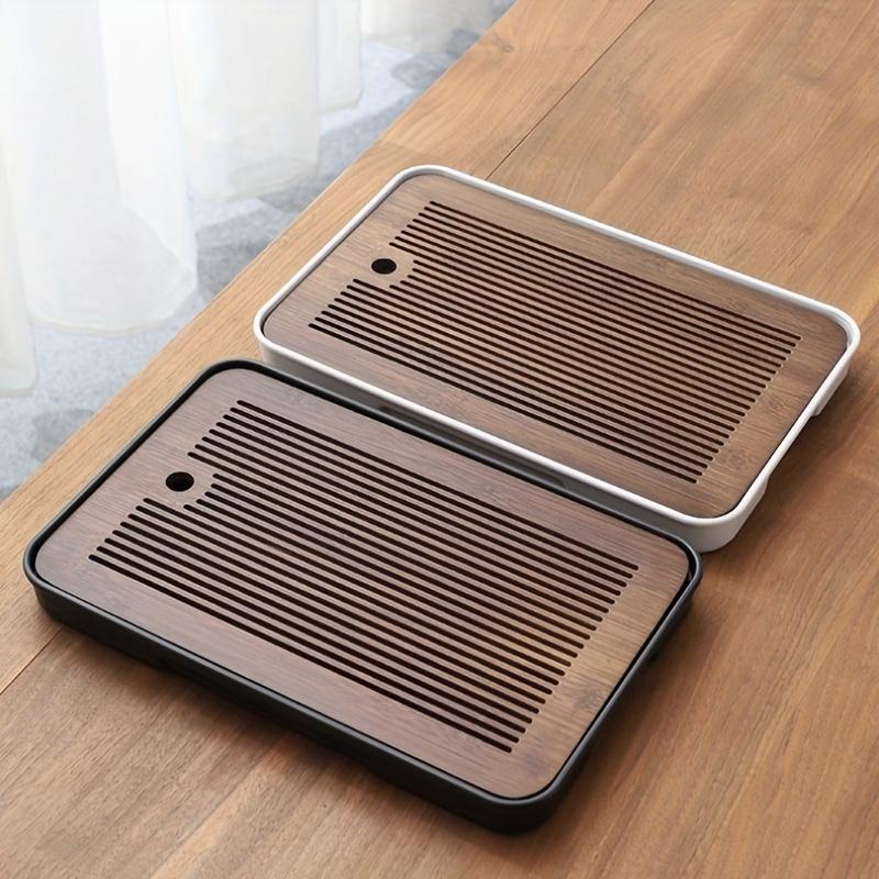 1 шт. поднос для чая, бытовой простой маленький поднос для чая, Тип хранения воды, бамбуковое сиденье для чая, круглый поднос для чая для использования в чайном домике