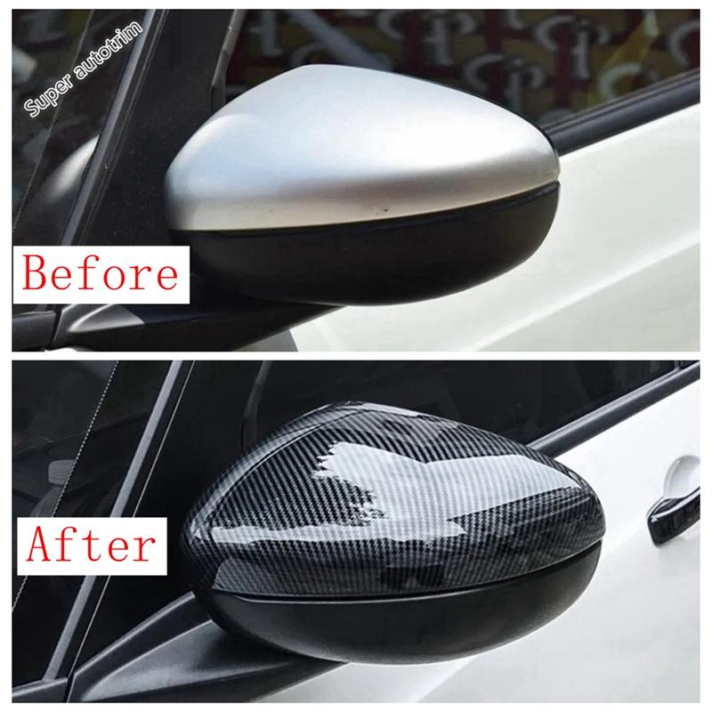 Side Door Rearview Mirror Shell Protection Cover Trim ABS Chrome / Carbon Fiber Accessories For Honda Fit Jazz GR - 2025