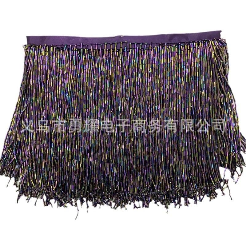 Кружево с бахромой из бисера шириной 15 см, для украшения одежды, для шитья своими руками, текстильные аксессуары