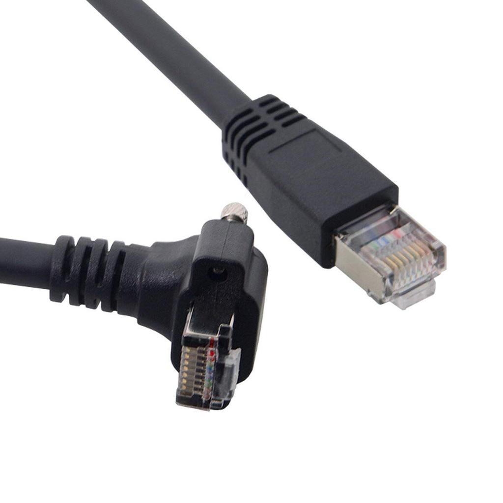 Гибкий патч-кабель Cablecc RJ45 Vision с винтовой фиксацией CAT6 для Gigabit Ethernet CCD-передачи данных и лотка, высокогибкий (Угол вверх)