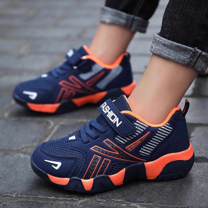 Leather Boys' Sports Shoes: Waterproof, Non-Slip, Mid-Cut for Kids & Elementary Students