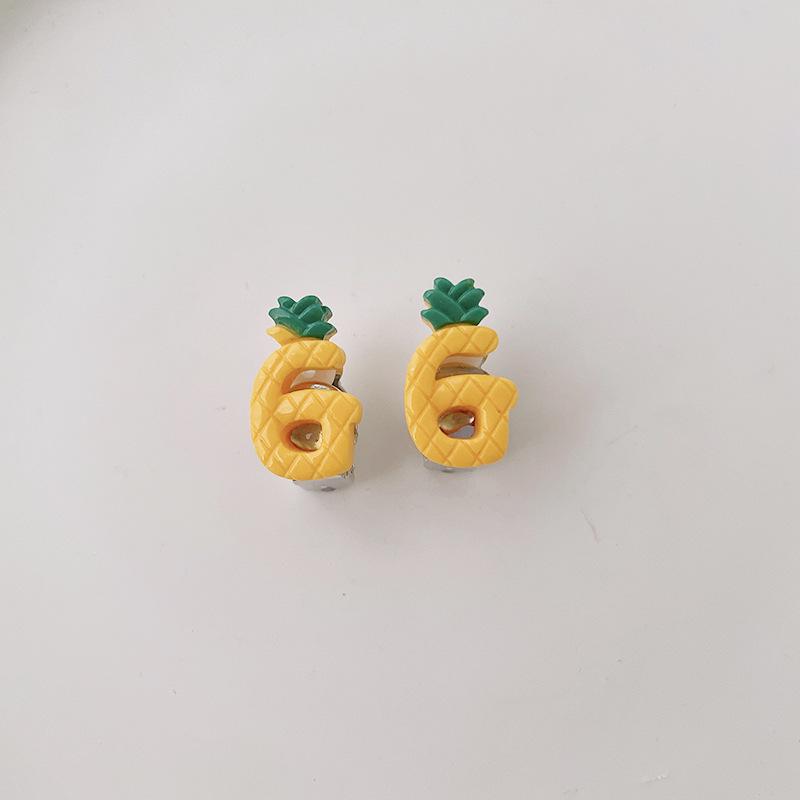 Креативные клипсы с изображением фруктов и животных в виде принцессы из мультфильма — милые, красочные, не требующие прокола