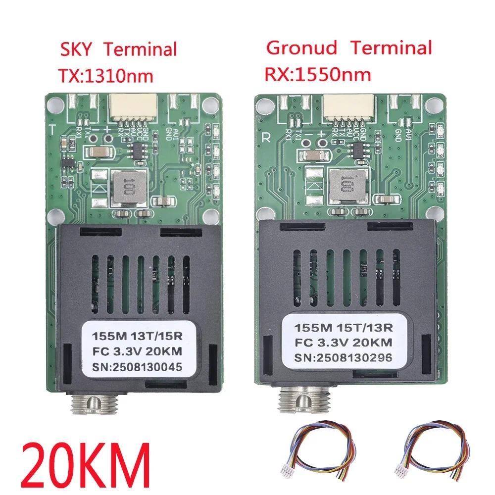 FPV Drone Fiber Optic Module - 1-Way Video to Fiber Optic TTL for Sky-to-Ground Embedding