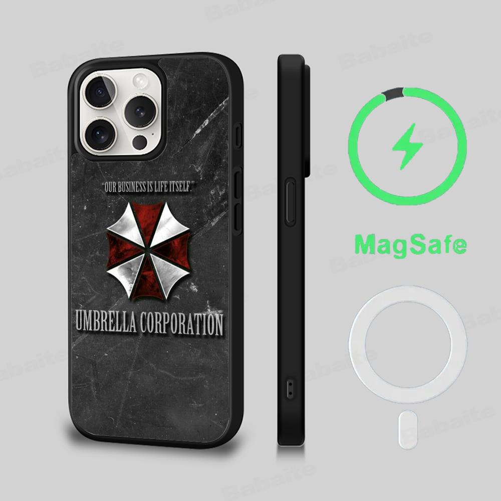 Resident Evil Umbrella Phone Case Magnetic Case For iPhone 16 14 13 12 11 15 Pro Max Plus For Magsafe Wireless Charge Cover