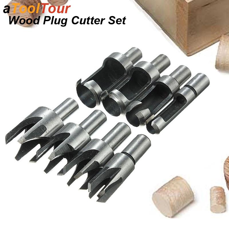 Wood Plug Cutter Drill Bit Set Straight Tapered Cutting Tool Cork Knife HSS Claw Type Woodworking 6mm 10mm 13mm 16mm