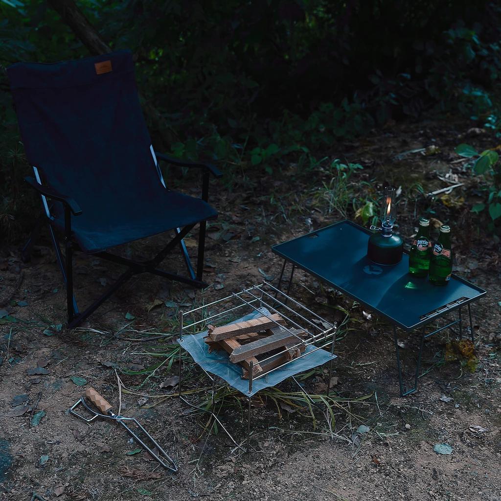 CAMPING MOON B4 Solo Grill Подставка для костра Solo Подставка для костра Fire Mesh Полностью из нержавеющей стали 304 с чехлом из холста SOLO-202