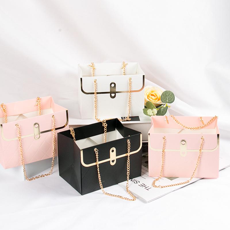 1/2 шт. Портативная подарочная коробка для цветов, букет, флористическая сумочка, цветочные коробки для свадьбы, Дня святого Валентина, дня рождения, девичника, декора