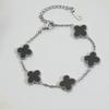 Fashionable Titanium Steel Clover Chain Bracelet, Luxurious Valentine's Day and Mother's Day Gift