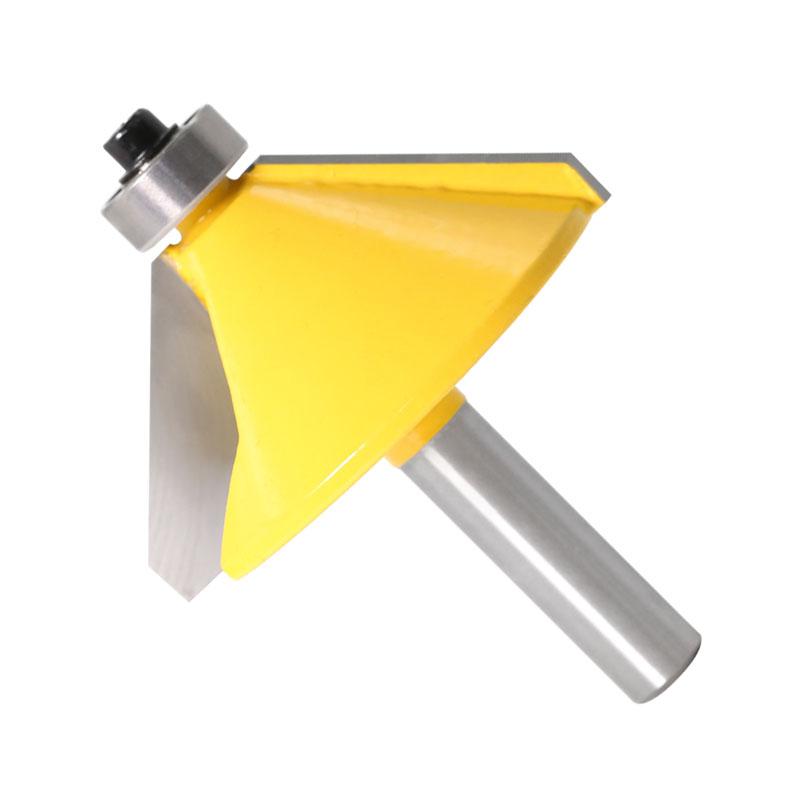 1 шт., 8 мм хвостовик, большой фрезерный станок с фаской и кромкой 45 градусов, режущий инструмент по дереву, фрезы для деревообработки