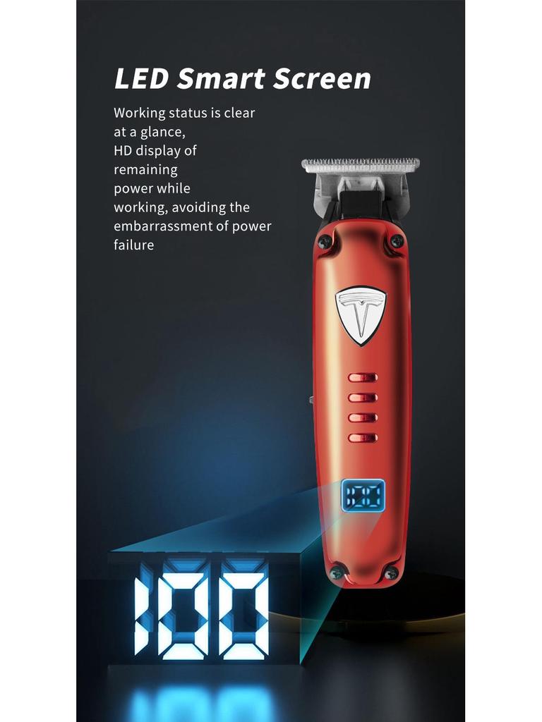 Цифровой дисплей USB перезаряжаемая машинка для стрижки волос - электрический триммер для волос и бритва