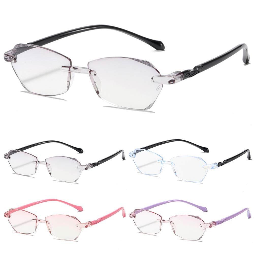 Модные очки для чтения с защитой от синего света для женщин, устойчивые к усталости, UV 400, с пружинными петлями, легкие безободковые очки