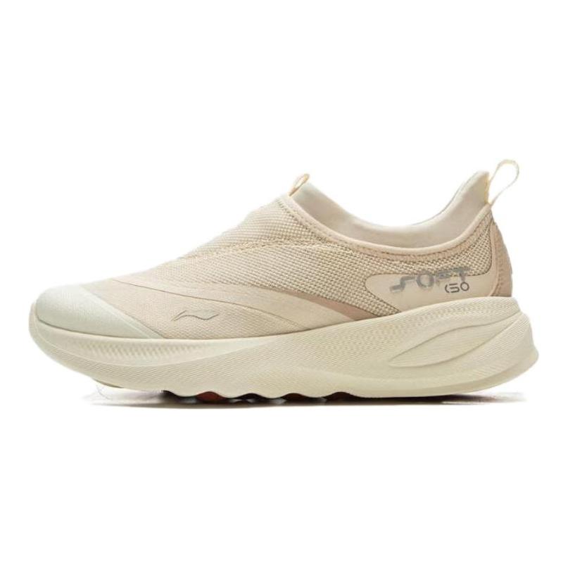 Li Ning SOFT GO 2 Амортизация Скользкая Устойчивость к истиранию Дышащие Покрытие Низкие Повседневная Обувь Женская Бежевый AGLV006-2