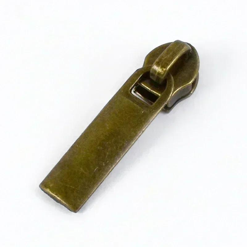 Meetee 5-20 шт. 5# Слайдер для нейлоновых молний, головка молнии из цинкового сплава, декор, бронзовый пуллер для молний, аксессуары для шитья куртки, пальто