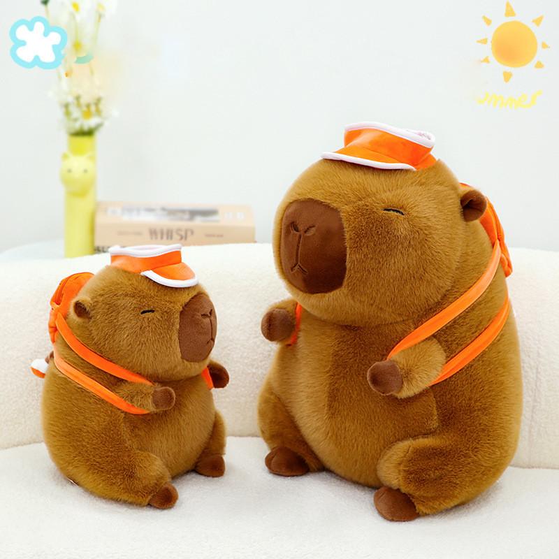 Backpack Capybara Basketball Plush Toy Cozy Kids Companion Stuffed Gift Animal