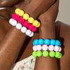 Летний богемный этнический стиль красочный браслет из бусин для женщин ювелирные изделия преувеличенная индивидуальность пляжный отдых ручная бижутерия