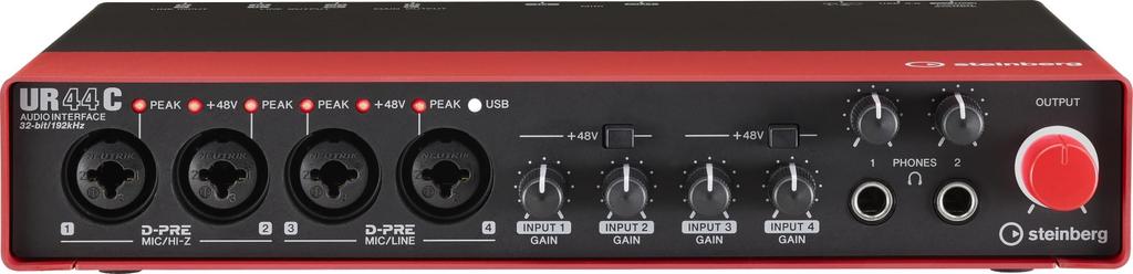 Steinberg Аудиоинтерфейс Steinberg Красный UR44C RD USB3.0 32 бит/192 кГц