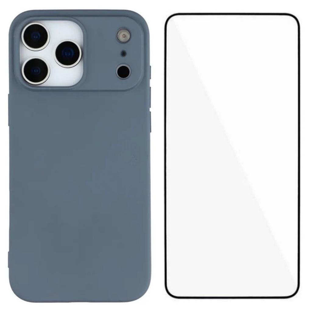 Чехол для телефона iPhone 17 Pro WANLONFENG серии RB2 из ТПУ с задней крышкой из закаленного стекла