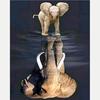 5D DIY Diamond Painting Animal Elephant Reflections Diamond Cross Stitch Mosaic Crafts Home Decor