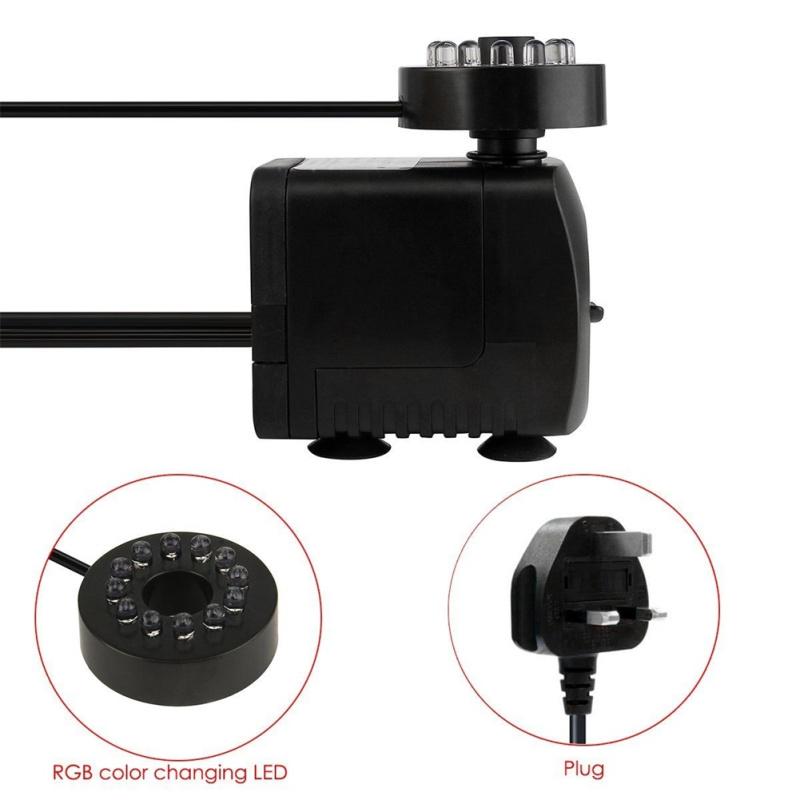 Горячий! Мини-погружной водяной насос со светодиодной подсветкой для аквариумов KOI, рыбный пруд, фонтан, водопад