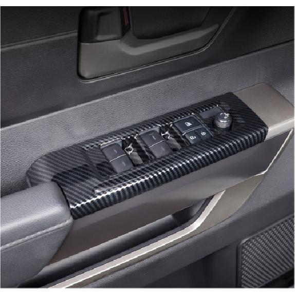 Carbon fiber Inner Window Switch Panel Cover Trim For Toyota Tundra