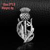 Scottish Thistle Celtic Knot Brooch Pin