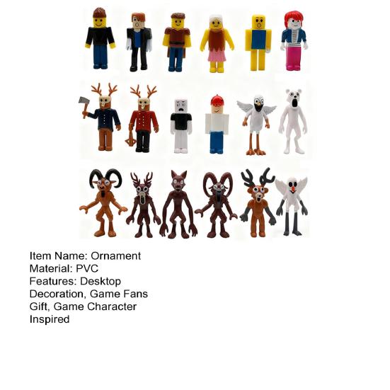 6/10/12/18Pcs Survival Horror Game Action Figure Cartoon Deer Owl Wolf Figurine Statue Decoration Ornament Forest Night Game Fans Collectibles Gift