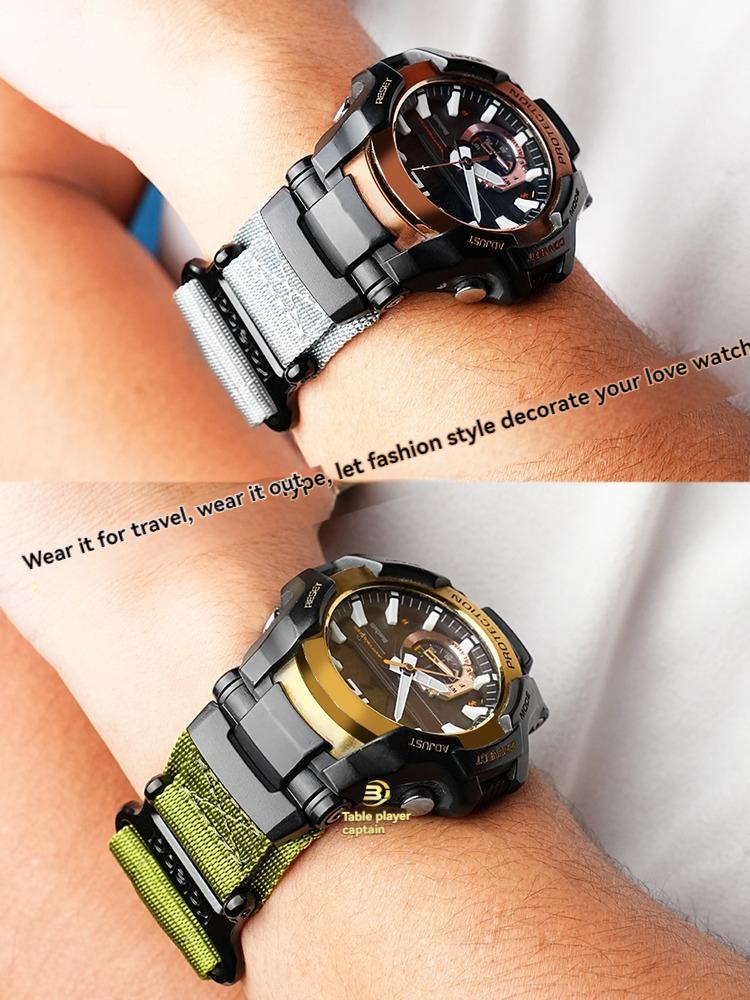 GRB100 Спортивный холщовый ремешок Для Casio G-SHOCK Airmaster Поколение 5536 GR-B100-1A2/3/4/GB Модифицированный Уличный нейлоновый мужской ремешок для часов