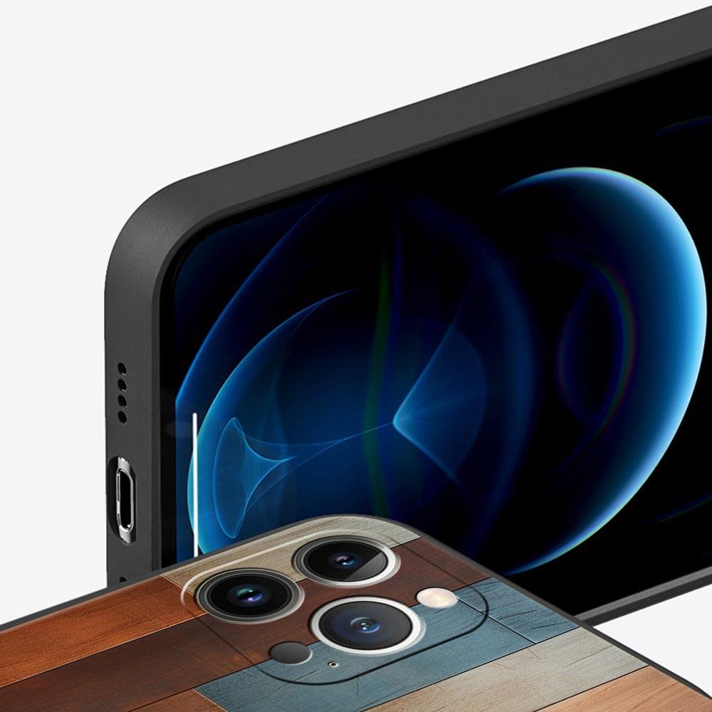 Роскошный чехол-бампер с текстурой под дерево для iPhone 17 16 15 14 13 12 11 Pro Max 17 Air Plus, ударопрочный, из мягкого ТПУ