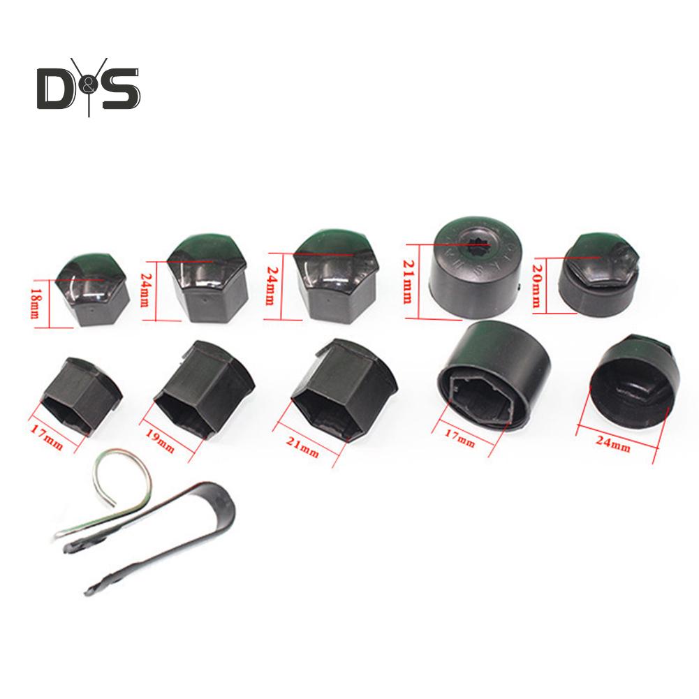 DYS Auto Shop 20Pcs 17mm Car Vehicle Wheel Center Nut Protection Cover Caps with Removal Tool