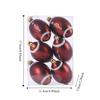 6Pcs Plastic Christmas Tree Ornament 6cm Electroplated Ball Christmas Decorations
