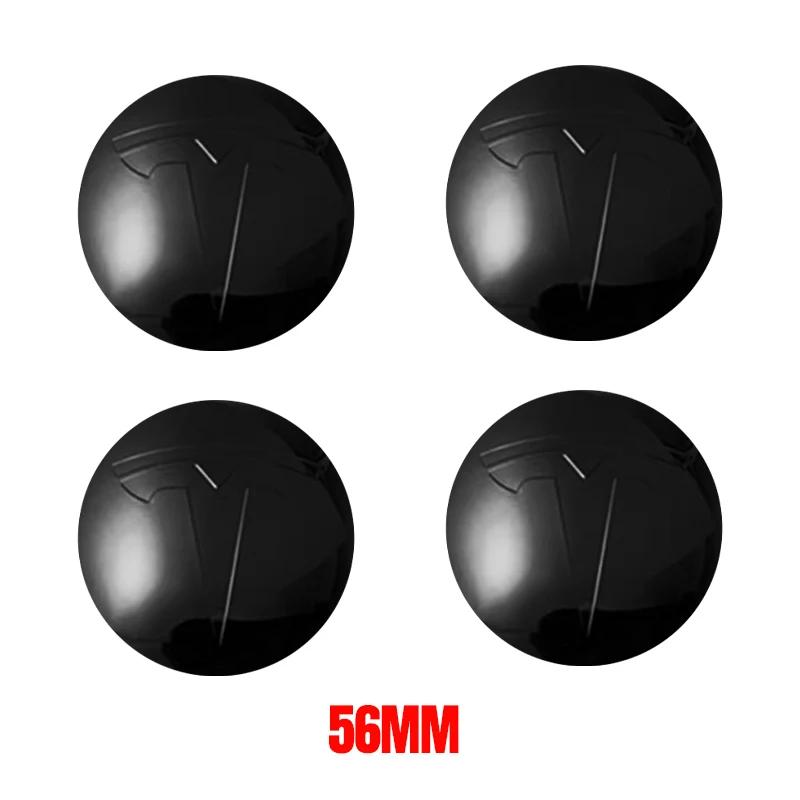GEWT6 4pcs 56mm Tesla Hub Cap Center Cap Logo High Quality Sticker for Tesla Model 3 Y S X Personalized Car Sticker Car Accessories